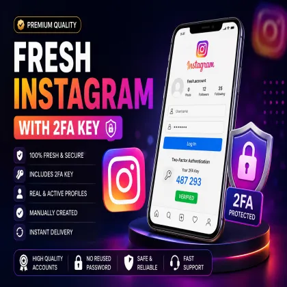 Fresh Instagram Accounts With 2FA Key various IPs Taiwan Japan South Korea